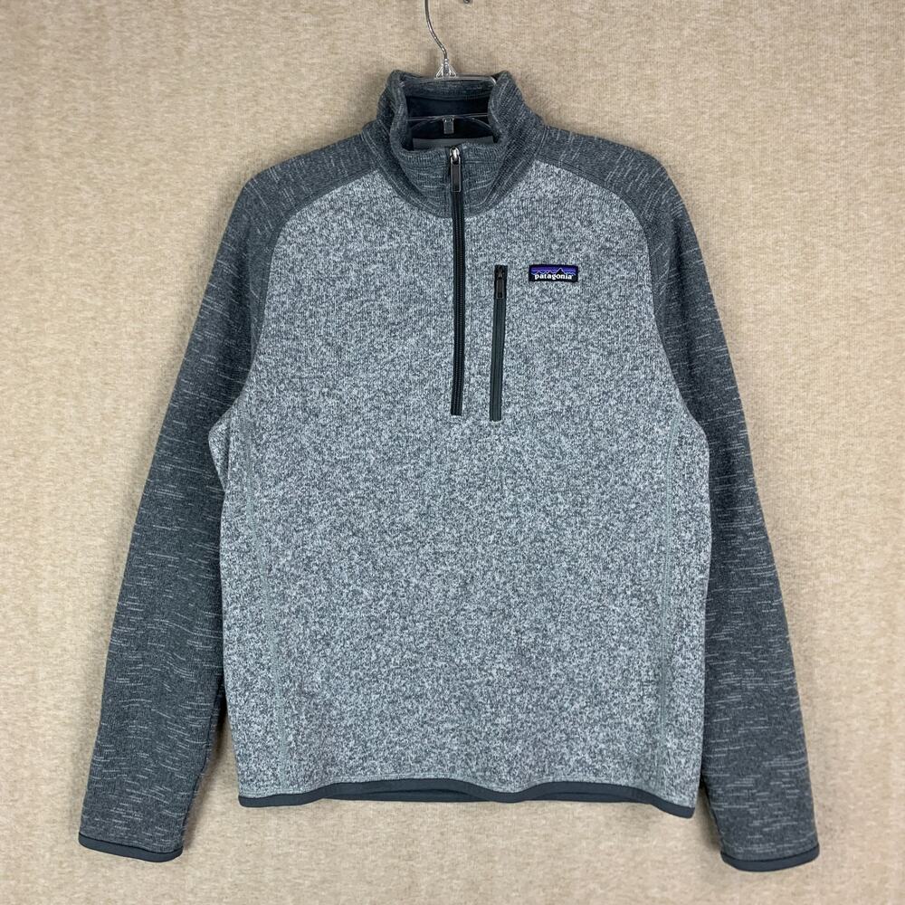 Patagonia Better Sweater Quarter 1/4 Zip Mens S Gray 25522 Fleece